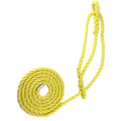 rs yellow polypropylene plain rope halter 2