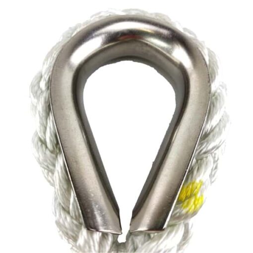 rs 8st white nylon v shaped mooring bridle with stainless steel thimble 5