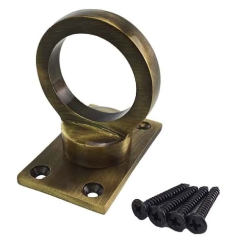 rs antique brass decking rope fitting eye plate 5