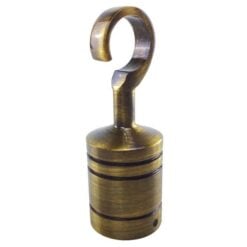 rs antique brass decking rope fitting hook and eye plate 2 1