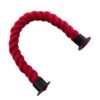 rs red natural cotton barrier ropes with powder coated black cup ends