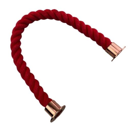 rs red softline barrier rope with copper bronze cup ends