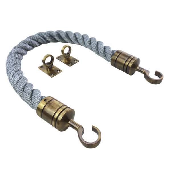 Decking Rope Fittings Rope Hook & Eye Plate Chrome Brass Satin