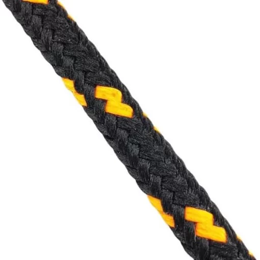 rs black with orange fleck braided polypropylene rope 4