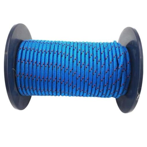 rs blue with black and red fleck braided polypropylene rope 2