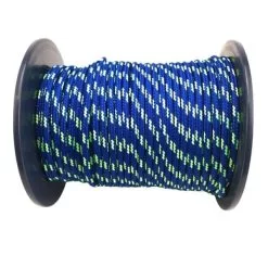 rs blue with lime green fleck bradied polyester rope 2