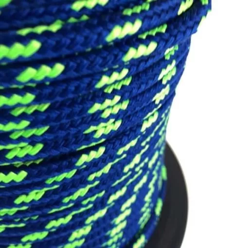 rs blue with lime green fleck bradied polyester rope 3