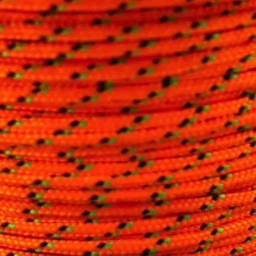 rs fluorescent orange with black and green fleck braided polyester 3