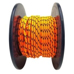 rs fluorescent orange with blue fleck bradied polyester rope 2