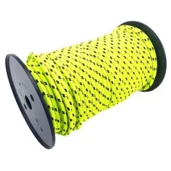 rs fluorescent yellow with black fleck fleck bradied polyester rope 3