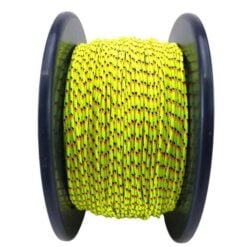 rs fluorescent yellow with orange and black fleck fleck bradied polyester rope 2