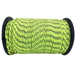 rs fluorescent yellow with purple and black fleck bradied polyester rope 2