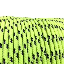 rs fluorescent yellow with purple and black fleck bradied polyester rope 4