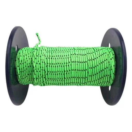 rs lime green with black fleck bradied polyester rope 2