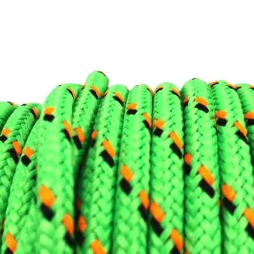 rs lime green with orange and black fleck bradied polyester rope 4