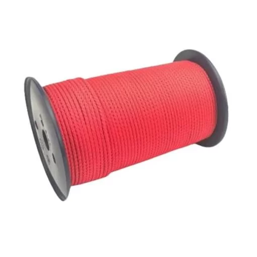 rs red braided polypropylene rope reel 4