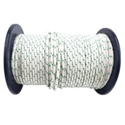 rs white with green fleck bradied polyester rope 2