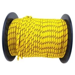 rs yellow with black and red fleck braided polypropylene rope 2