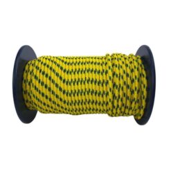 rs yellow with blue and black fleck braided polypropylene rope 2