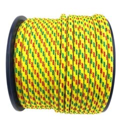 rs yellow with green and red fleck braided polypropylene rope 2