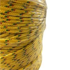 rs yellow with green and red fleck braided polypropylene rope 3 1