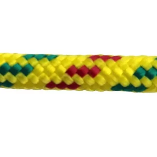 rs yellow with green and red fleck braided polypropylene rope 5