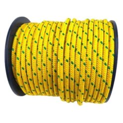 rs yellow with green fleck braided polypropylene rope 2