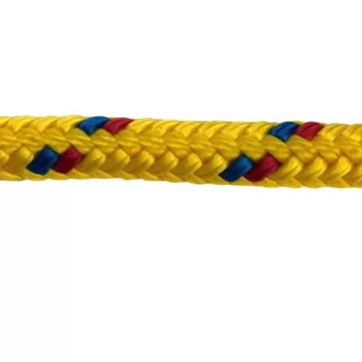 rs yellow with red and blue fleck braided polypropylene rope 4