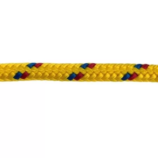 rs yellow with red and blue fleck braided polypropylene rope 5