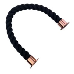 rs black softline multifilament barrier rope with copper bronze cup ends