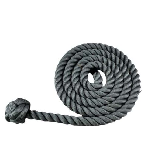 rs grey synthetic rope with man rope knot 4