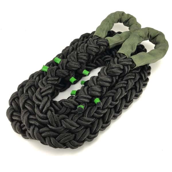 rs black 8 strand nylon kinetic recovery tow rope