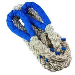 white 8 strand nylon kinetic recovery tow rope