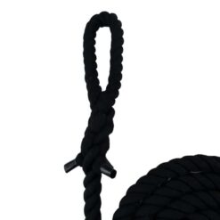 black natural cotton gym rope with soft eye 3