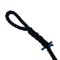 navy blue 3 strand nylon gym rope with soft eye 4