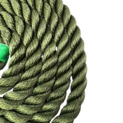 olive 3 strand nylon gym rope with soft eye 2