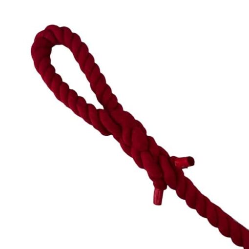 red natural cotton gym rope with soft eye 2