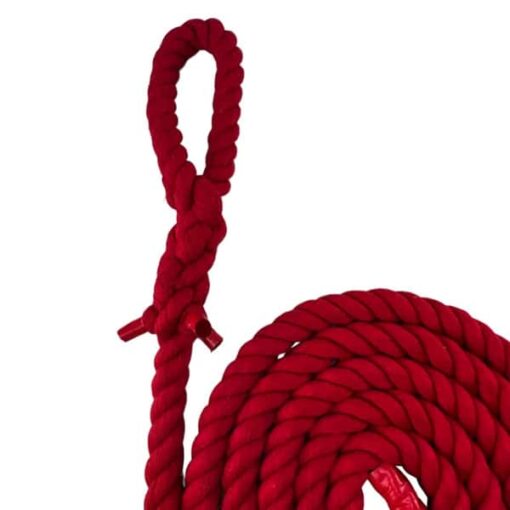 red natural cotton gym rope with soft eye 3