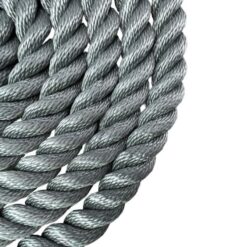 synthetic grey gym rope with soft eye 2