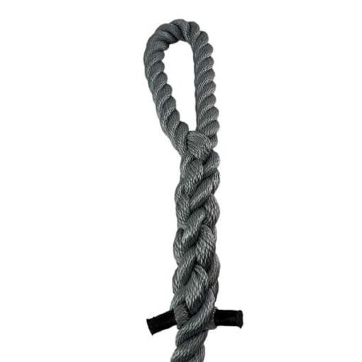 synthetic grey gym rope with soft eye 3