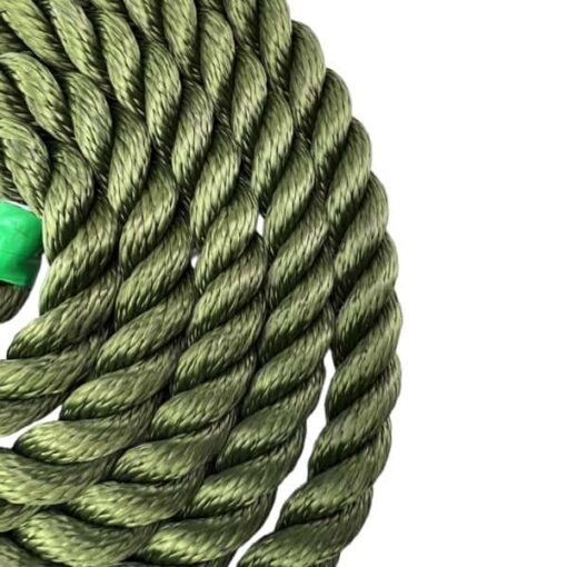 synthetic olive gym rope with soft eye 2