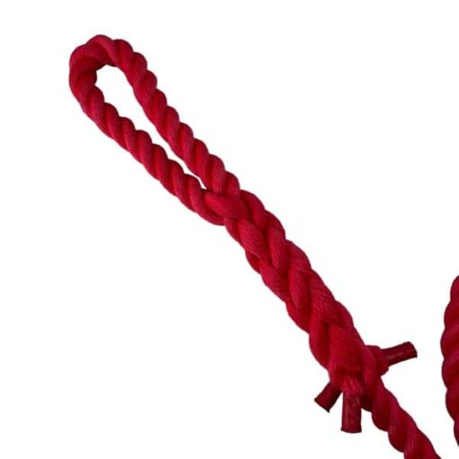 synthetic red gym rope with soft eye 3