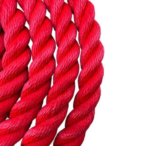 synthetic red gym rope with soft eye 4