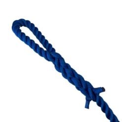 synthetic royal blue gym rope with soft eye 3