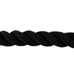 black 3 strand nylon sled prowler pulling rope with galvanised thimble 2