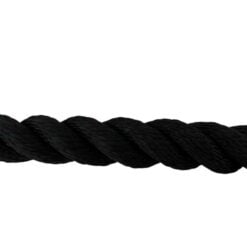 black 3 strand nylon sled prowler pulling rope with soft eye 3