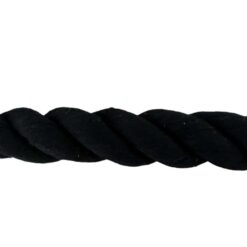 black natural cotton gym rope with galvanised thimble 4