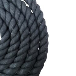 black natural cotton sled prowler pulling rope with soft eye 3