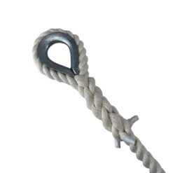 natural cotton gym rope with galvanised thimble 2