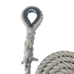 24mm Synthetic Hemp Gym Climbing Rope With Thimble & Shackle - Gym -  Fitness